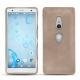 Sony Xperia XZ2 leather cover - Taupe vintage ( Pantone 7530C ) 
