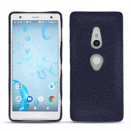 Sony Xperia XZ2 leather caseCobalt ( Pantone #2b253f ) 