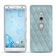 Sony Xperia XZ2 leather cover - Bleu ciel - Couture ( Nappa - Pantone 277C ) 