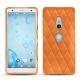 Coque cuir Sony Xperia XZ2 - Orange - Couture ( Nappa - Pantone 1495U ) 