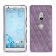 硬质真皮保护套 Sony Xperia XZ2 - Lilas - Couture ( Nappa - Pantone 2645U ) 