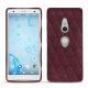 Funda de piel Sony Xperia XZ2 - Lie de vin - Couture ( Pantone 5115C ) 