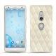 硬质真皮保护套 Sony Xperia XZ2 - Blanc escumo - Couture
