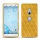 硬质真皮保护套 Sony Xperia XZ2 - Jaune soulèu - Couture