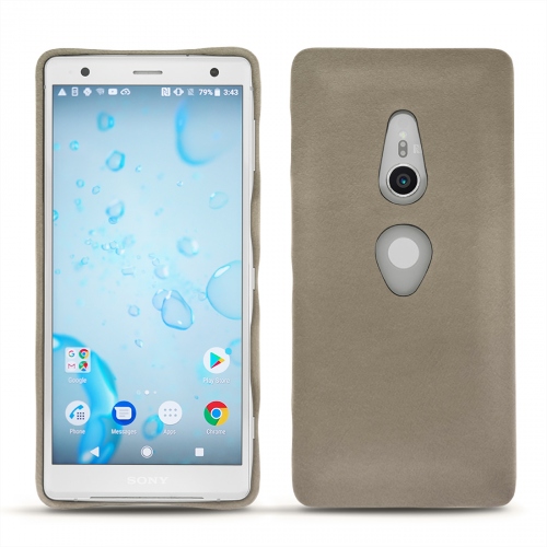 Lederschutzhülle Sony Xperia XZ2Darboun sabla ( Pantone #BCB1A1 )