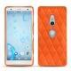 硬质真皮保护套 Sony Xperia XZ2 - Orange fluo - Couture