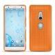 Coque cuir Sony Xperia XZ2 - Abaca arancio