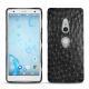 Sony Xperia XZ2 leather cover - Autruche nero