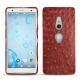 Coque cuir Sony Xperia XZ2 - Autruche ciliegia