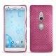 Sony Xperia XZ2 leather cover - Serpent ciclamino