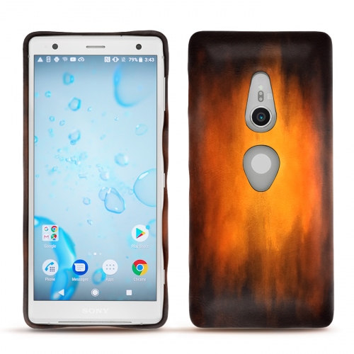 硬质真皮保护套 Sony Xperia XZ2Fauve Patine