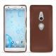 Coque cuir Sony Xperia XZ2 - Marron délicat