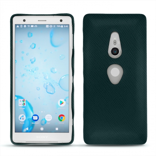 Sony Xperia XZ2 leather caseVert séduisant ( Pantone #1d3c34 ) 