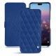 Housse cuir Huawei P20 Pro - Bleu océan - Couture ( Nappa - Pantone 293C ) 