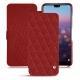 Housse cuir Huawei P20 Pro - Tomate - Couture ( Pantone 187C ) 