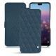 Housse cuir Huawei P20 Pro - Indigo - Couture ( Pantone 303U ) 