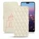 Housse cuir Huawei P20 Pro - Blanc escumo - Couture