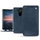 Housse cuir Nokia 8 Sirocco - Jean vintage ( Roughtcut - Pantone 285U  ) 