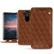 Housse cuir Nokia 8 Sirocco - Marron - Couture ( Nappa - Pantone 1615C ) 