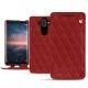 Housse cuir Nokia 8 Sirocco - Tomate - Couture ( Pantone 187C ) 