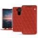 Funda de piel Nokia 8 Sirocco - Papaye - Couture ( Pantone 180C ) 