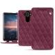 Housse cuir Nokia 8 Sirocco - Prune vintage - Couture