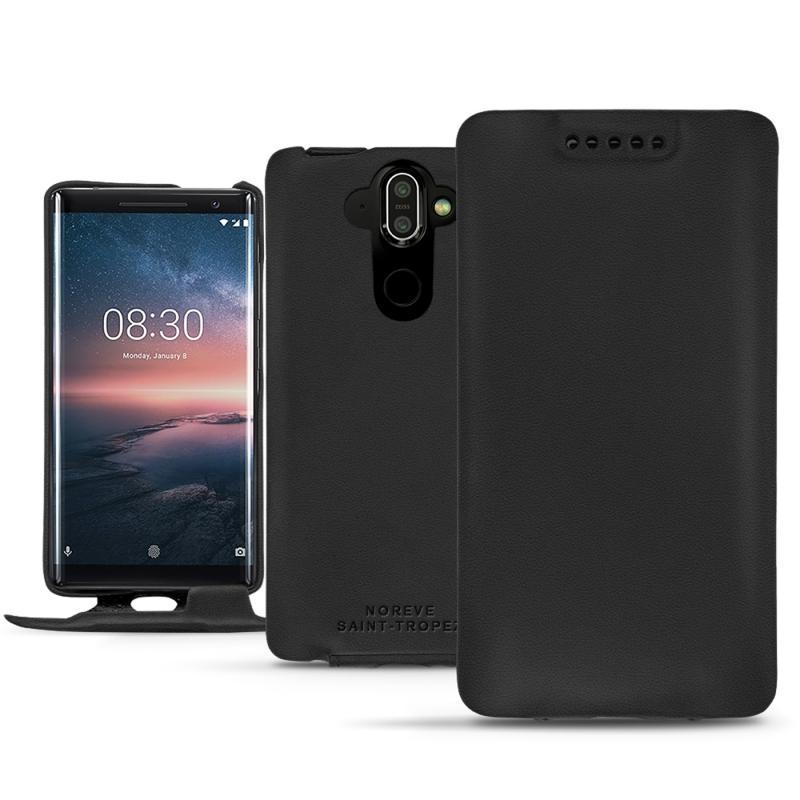 Custodia in pelle Nokia 8 Sirocco - Noir PU