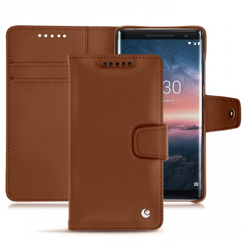 レザーケース Nokia 8 SiroccoMarron ( Nappa - Pantone #8B4720 ) 