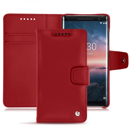 가죽 커버 Nokia 8 SiroccoRouge ( Nappa - Pantone #d50032 ) 