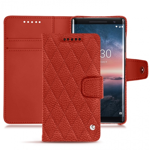 Capa em pele Nokia 8 SiroccoPapaye - Couture ( Pantone #b54317 ) 