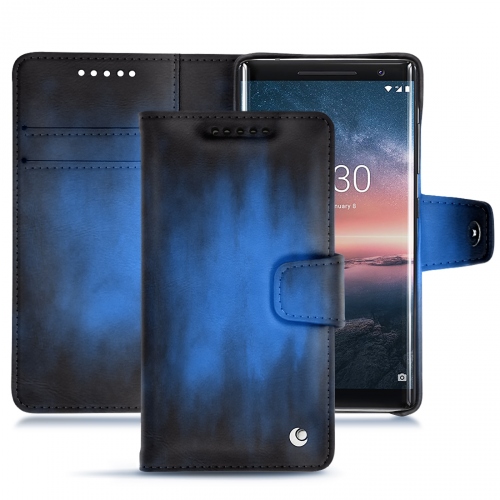 硬质真皮保护套 Nokia 8 SiroccoBleu Patine