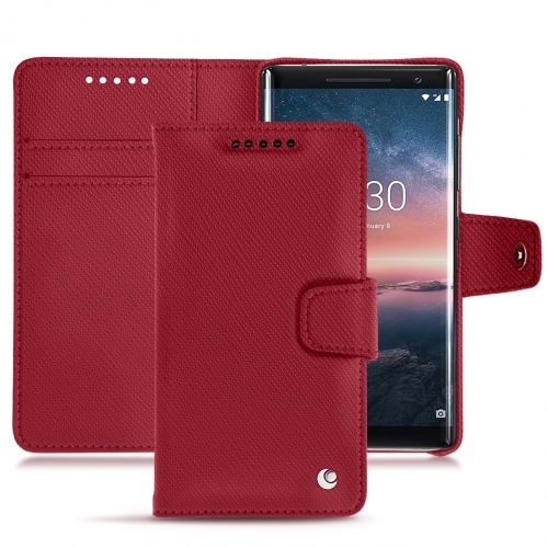Funda de piel Nokia 8 SiroccoRouge passion ( Pantone #a6192e ) 