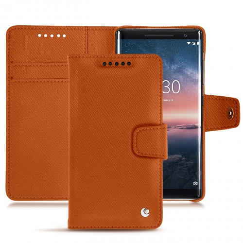 硬质真皮保护套 Nokia 8 SiroccoOrange vibrant ( Pantone #e36b39 ) 