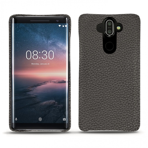 Custodia in pelle Nokia 8 SiroccoAnthracite ( Pantone #41403c ) 