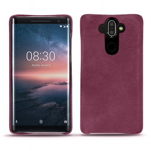 Custodia in pelle Nokia 8 SiroccoPrune vintage ( Pantone #612434 ) 