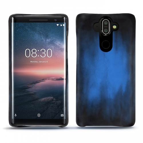 Nokia 8 Sirocco leather coverBleu Patine