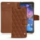 Nokia 7 Plus leather case - Marron - Couture ( Nappa - Pantone 1615C ) 