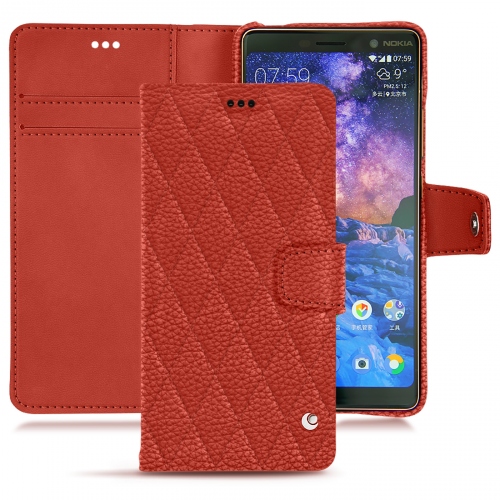Custodia in pelle Nokia 7 PlusPapaye - Couture ( Pantone #b54317 ) 