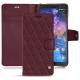 Custodia in pelle Nokia 7 Plus - Lie de vin - Couture ( Pantone 5115C ) 