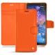 Nokia 7 Plus leather case - Orange fluo