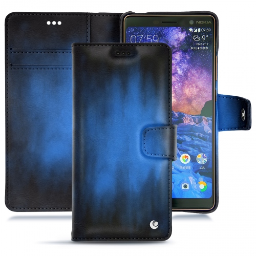 Protections de luxe - housses, coques, étuis - pour Nokia 7 Plus par NoreveBleu Patine