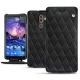 Housse cuir Nokia 7 Plus - Negre poudro - Couture