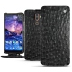 Custodia in pelle Nokia 7 Plus - Autruche nero