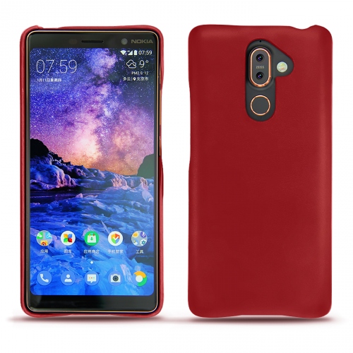 Protections (coque, étui, housse) pour Nokia 7 PlusRouge ( Nappa - Pantone #d50032 ) 