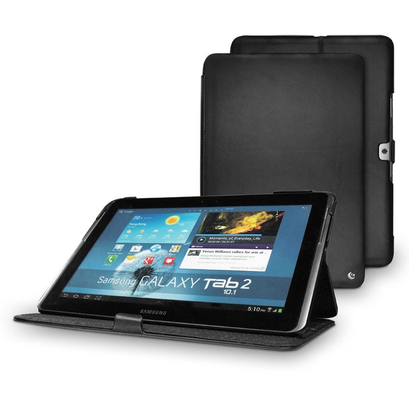 Capa em pele Samsung Galaxy Tab 2 10.1  - Noir ( Nappa - Black ) 