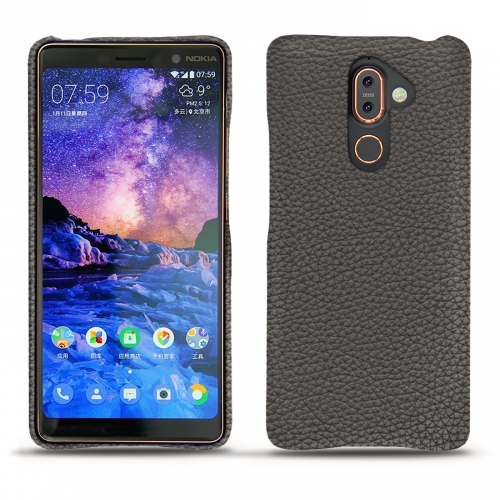 Capa em pele Nokia 7 PlusAnthracite ( Pantone #41403c ) 