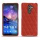 Coque cuir Nokia 7 Plus - Papaye - Couture ( Pantone 180C ) 