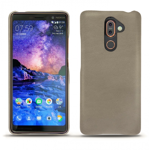 レザーケース Nokia 7 PlusDarboun sabla ( Pantone #BCB1A1 )