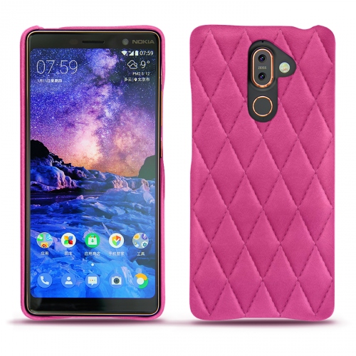 Lederschutzhülle Nokia 7 PlusRose BB - Couture ( Pantone #DB599F )