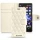 Funda de piel Sony Xperia XZ2 Compact - Blanc - Couture ( Bologna - White ) 